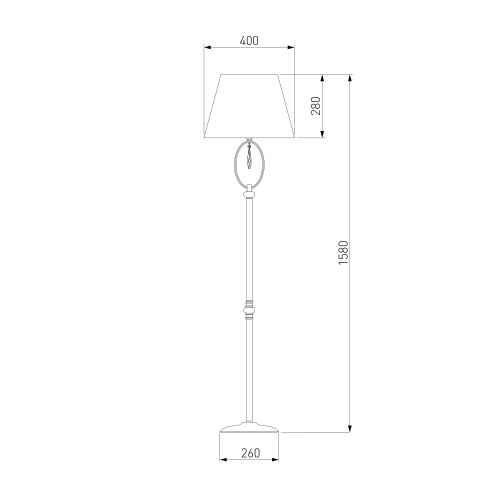 Напольный светильник Eurosvet 01056/1 хром/прозрачный хрусталь Strotskis