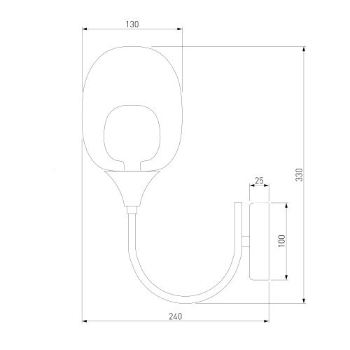 Настенный светильник Eurosvet 70218/1 латунь