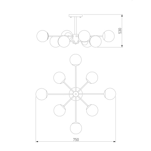 Потолочный светильник Eurosvet 30166/8 золото