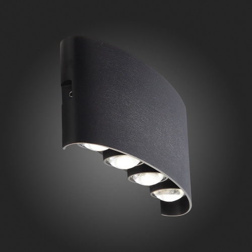 SL089.401.08 Светильник уличный настенный ST-Luce Черный кварцевый LED 8*1W 4000K BISELLO