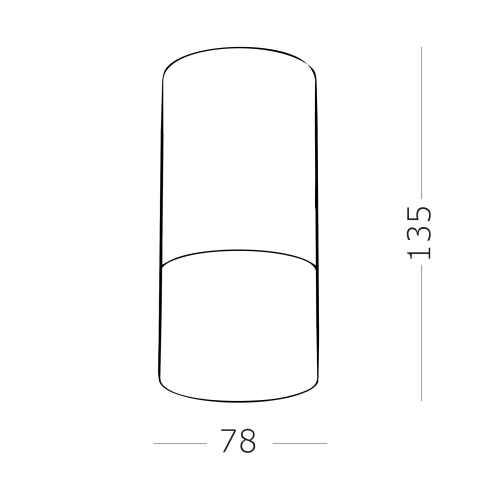 ST100.502.10 Светильник потолочный Белый LED 1*10W 3000K 780Lm Ra>80 120° D78xH135 170-240V Накладные светильники
