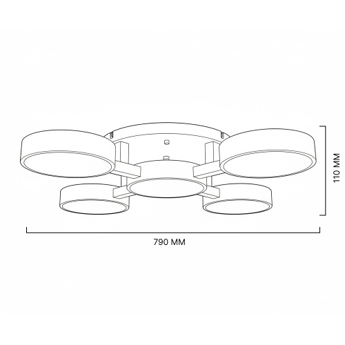 Потолочная люстра JOIST 5 Gray 178329-26