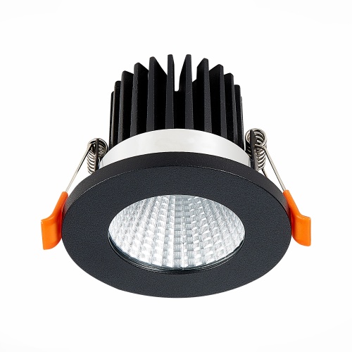 ST704.448.10 Св-к встр. Черный LED 1*10W 4000K 900Lm Ra&gt;90 38° IP20 D80xH60 170-240V Встраиваемые светильники