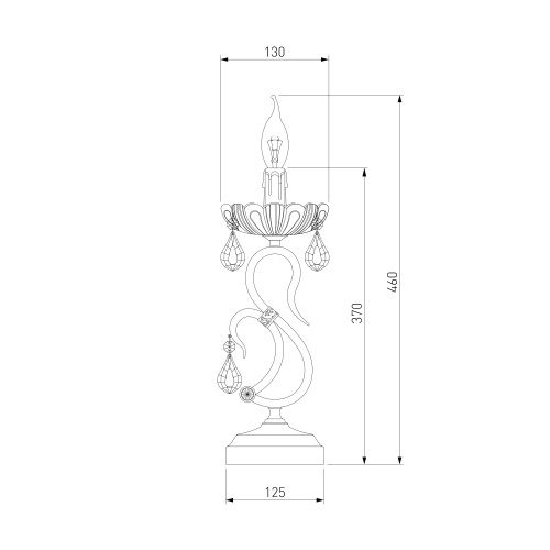 Настольный светильник Eurosvet 12205/1T белый Strotskis