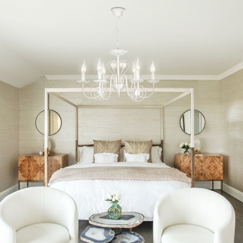 Подвесной светильник Eurosvet 60018/6 белый с золотом