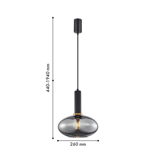 Подвес F-Promo 4359-1P, подвес, D260xH440/1940, 1xE27x40W, excluded