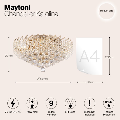 Люстра Maytoni DIA120-09-G