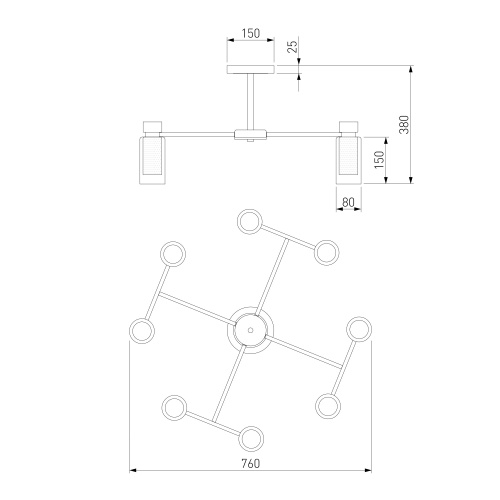 Потолочный светильник Eurosvet 70115/8 белый