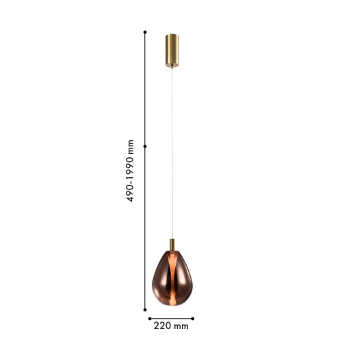 Подвес Favourite 4256-2P, подвес, D220xH490/1990, LEDx4.3W, 520LM, 4000K, included