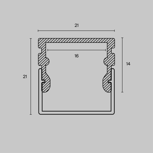 Профиль Led Strip ALM007S-2M