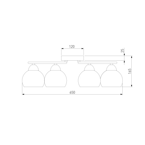 Потолочный светильник античная бронза Eurosvet 30144/4