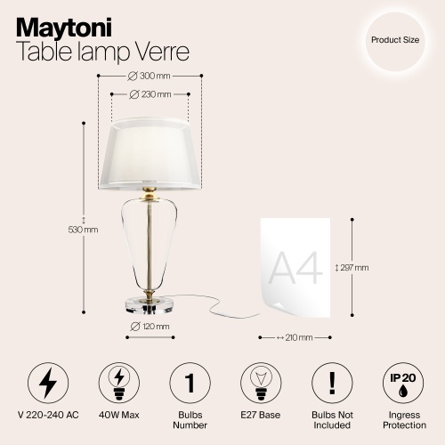 Настольный светильник Maytoni Z005TL-01BS