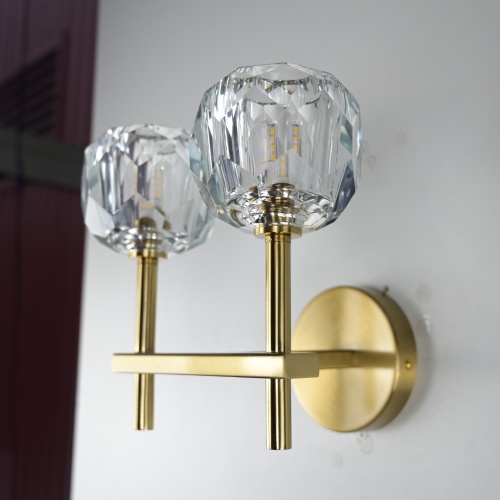 Бра Boule De Cristal Double Sconce Brass от Imperiumloft 73769-22