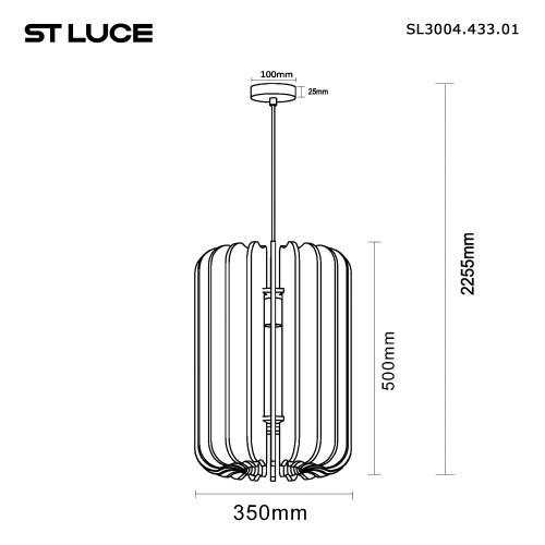 SL3004.433.01 Светильник подвесной ST-Luce Черный/Синий E27 1*60W SENTITO