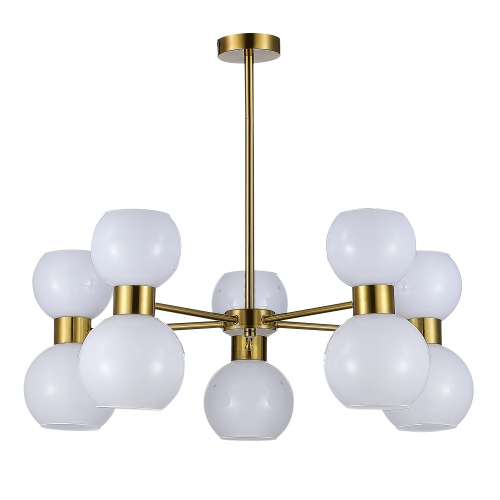 SLE1138-302-10 Светильник потолочный Латунь/Белый E27 10*60W THONET