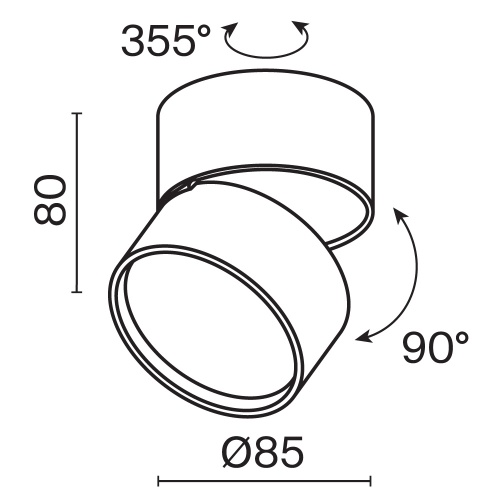 Потолочный светильник Technical C024CL-12W4K-W-1