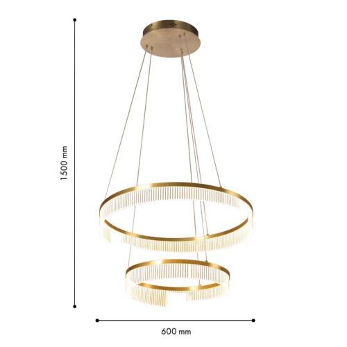 Подвесная люстра F-Promo 4678-6P, подвесная люстра, D600xH505/1500, LEDx50W, 3100LM, 3000K, IP20, included
