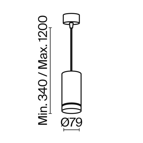 Подвесной светильник Technical P085PL-12W4K-B