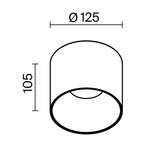 Потолочный светильник Technical C064CL-01-25W4K-D-RD-B