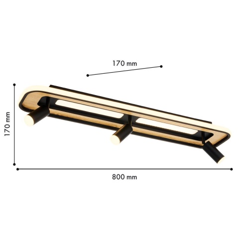 Потолочный светильник F-Promo 4439-3C, потолочный светильник, L800xW170xH170, LEDx40W, 4300LM, 3000-6000K, included, remote control