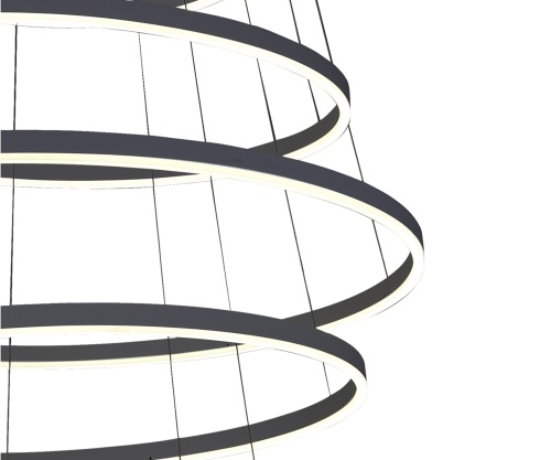 Люстра Kink Light димм. Тор черный Led 284W 08537,19(4000K)