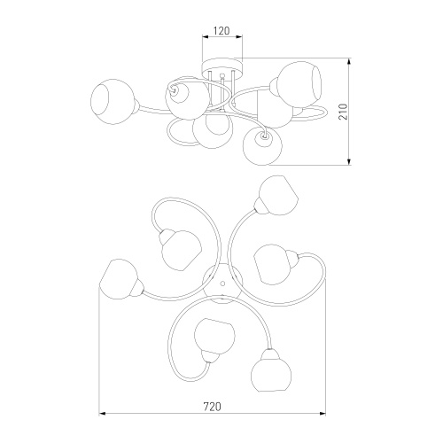 Потолочный светильник Eurosvet 30136/6 хром