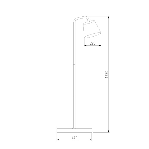 Напольный светильнк Eurosvet 01135/1 черный