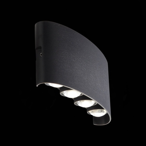 SL089.401.08 Светильник уличный настенный ST-Luce Черный кварцевый LED 8*1W 4000K BISELLO