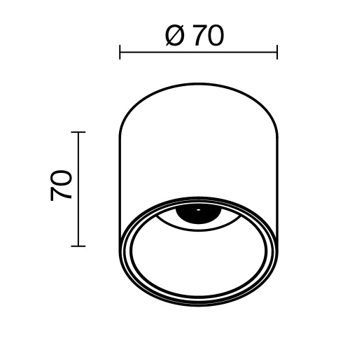 Потолочный светильник Technical C064CL-L12W4K