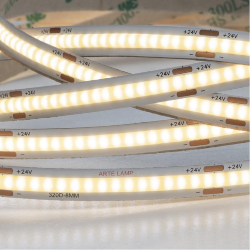 Arte lamp A2432008-02-4K Светодиодная лента 24В 10Вт/м 850Лм/м 4000К 90+ 8мм COB 320шт/м 5м IP20