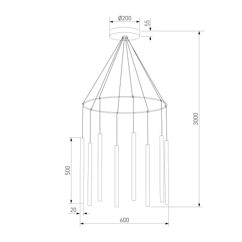 Подвесной светильник Eurosvet 301101 LED черный