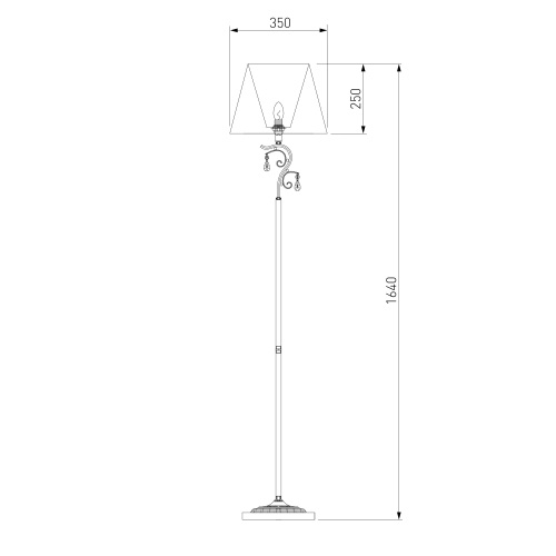 Напольный светильник Eurosvet 01023/1 серебро