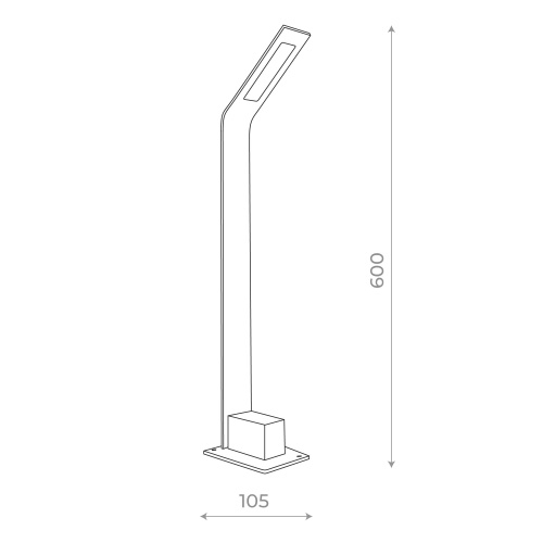 SL094.405.01 Светильник уличный наземный ST-Luce Черный/Черный LED 1*6W 4000K ANSA