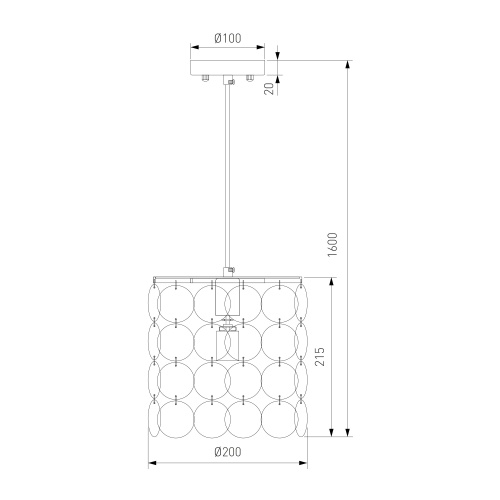 Подвесной светильник Eurosvet 60185/1 хром /перламутр
