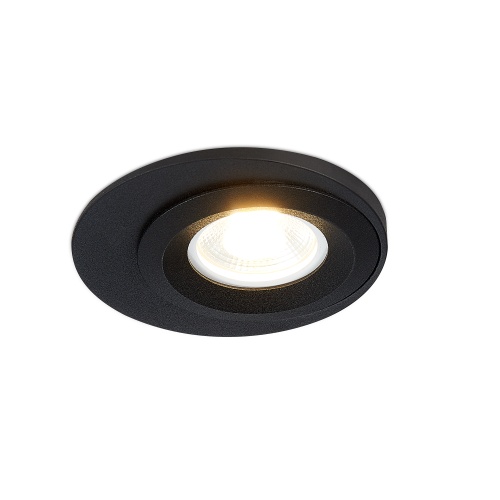 ST216.408.01 Св-к встр. Черный GU10 1*7W IP20 D100xH23 220V Без ламп Встраиваемые светильники