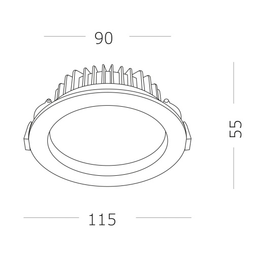 ST752.538.07 Св-к встр. Белый LED 1*7W 3000K 560Lm Ra80 100° IP44 D115xH47 100-240VV Встраиваемые светильники