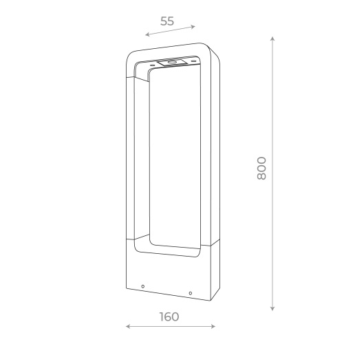 SL9506.415.01 Светильник уличный наземный ST-Luce Черный LED 1*7W 4000K ERTA
