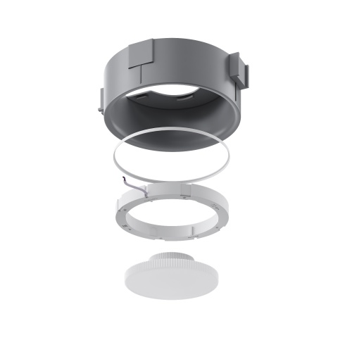 ST760.508.01 Св-к встр. в натяжной потолок  Белый, Серый GX53 1*12W 120 IP20 D110хH35мм220V Без ламп Встраиваемые светильники