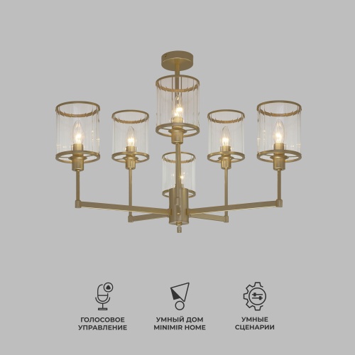 Потолочный светильник Eurosvet 60144/6 золото Smart