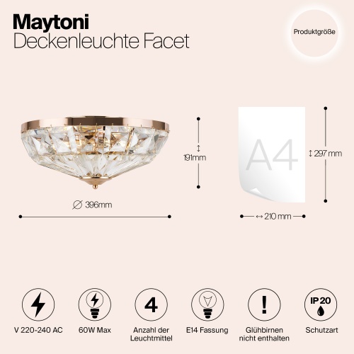 Потолочный светильник Maytoni MOD094CL-04G