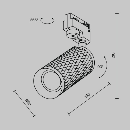 Трековый светильник Technical TR011-1-GU10-G