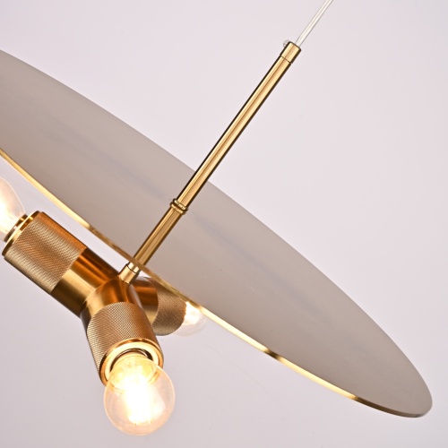 Люстра Rh Utilitaire Disk Triple Pendant Brass от Imperiumloft 123646-22