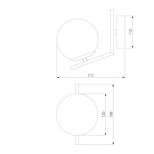 Настенный светильник Eurosvet 70152/1 латунь