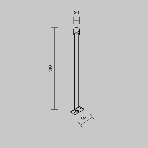 Комплектующие для уличной трековой системы Outdoor O-TR001-HL-B300