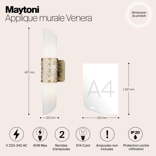 Настенный светильник (бра) Maytoni H260-02-N