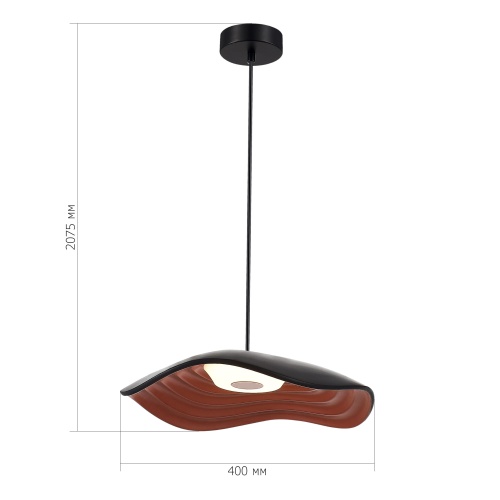 SL6208.401.12 Светильник подвесной ST-Luce Черный/Черный, Оранжевый LED 1*12W 3000K OASIS