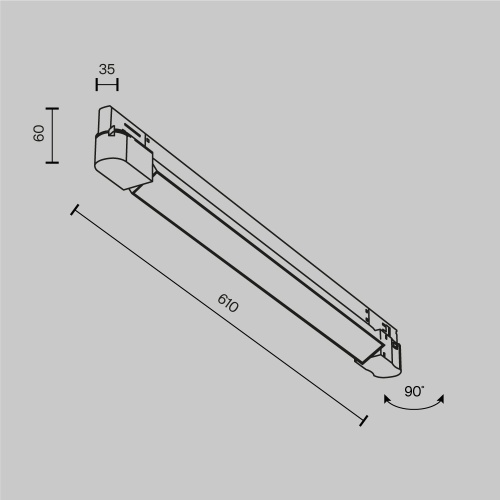 Трековый светильник Technical TR196-3-20W2.7K-B(N)