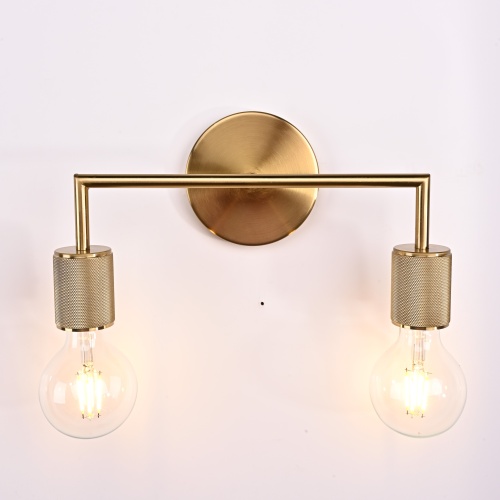 Бра Rh Utilitaire Double Sconce Brass от Imperiumloft 123264-22