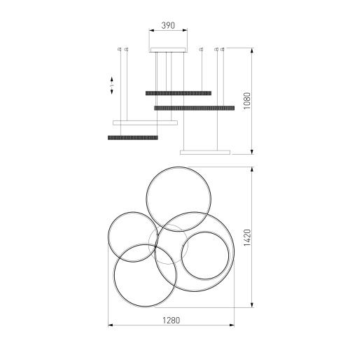 Подвесной светильник Eurosvet 90175/5 хром