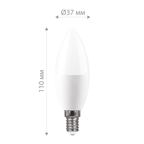 Лампа светодиодная Feron LB-970 Свеча E14 13W 4000K
